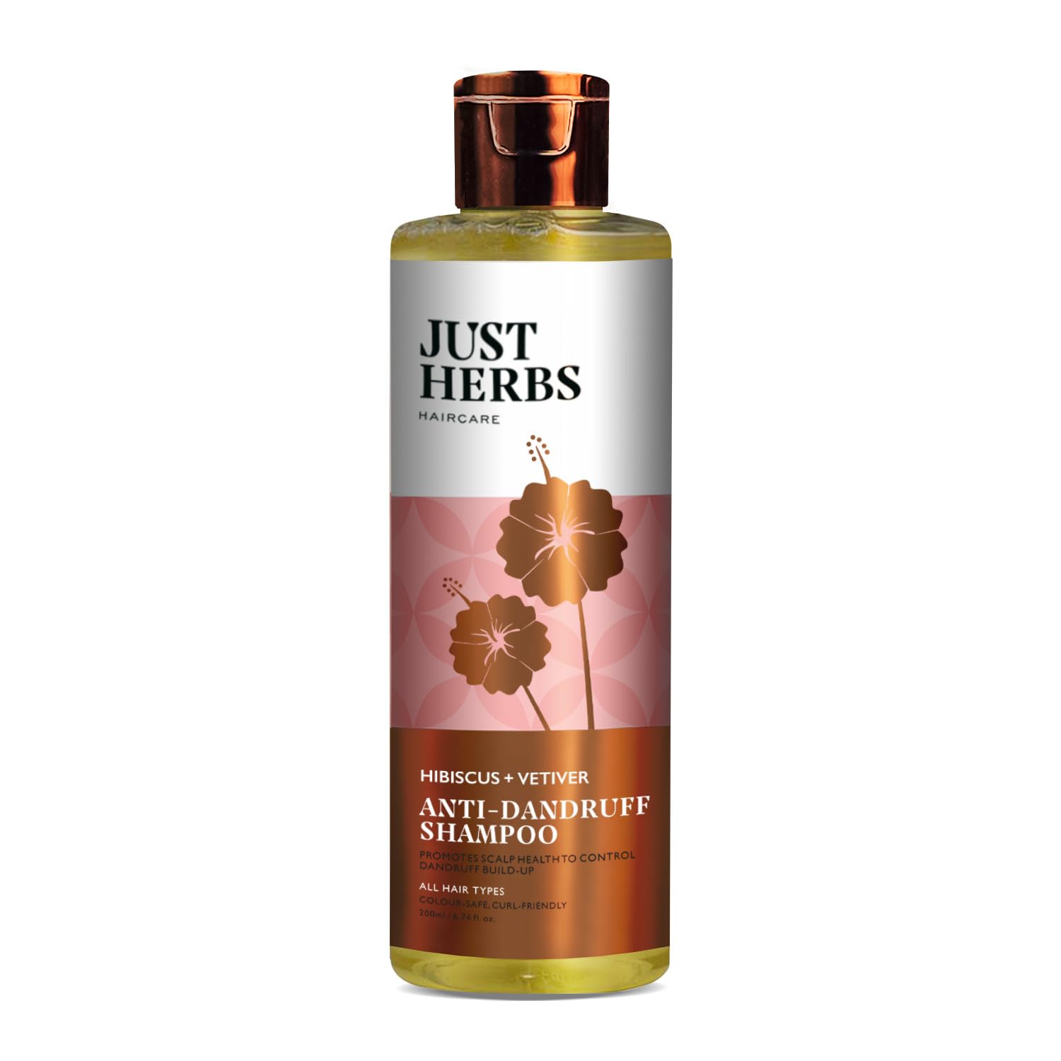 Just Herbs Ayurvedic AntiDandruff Shampoo For Strong & Bouncy Hair For Men & Women Sls & Paraben Free 200 Ml
