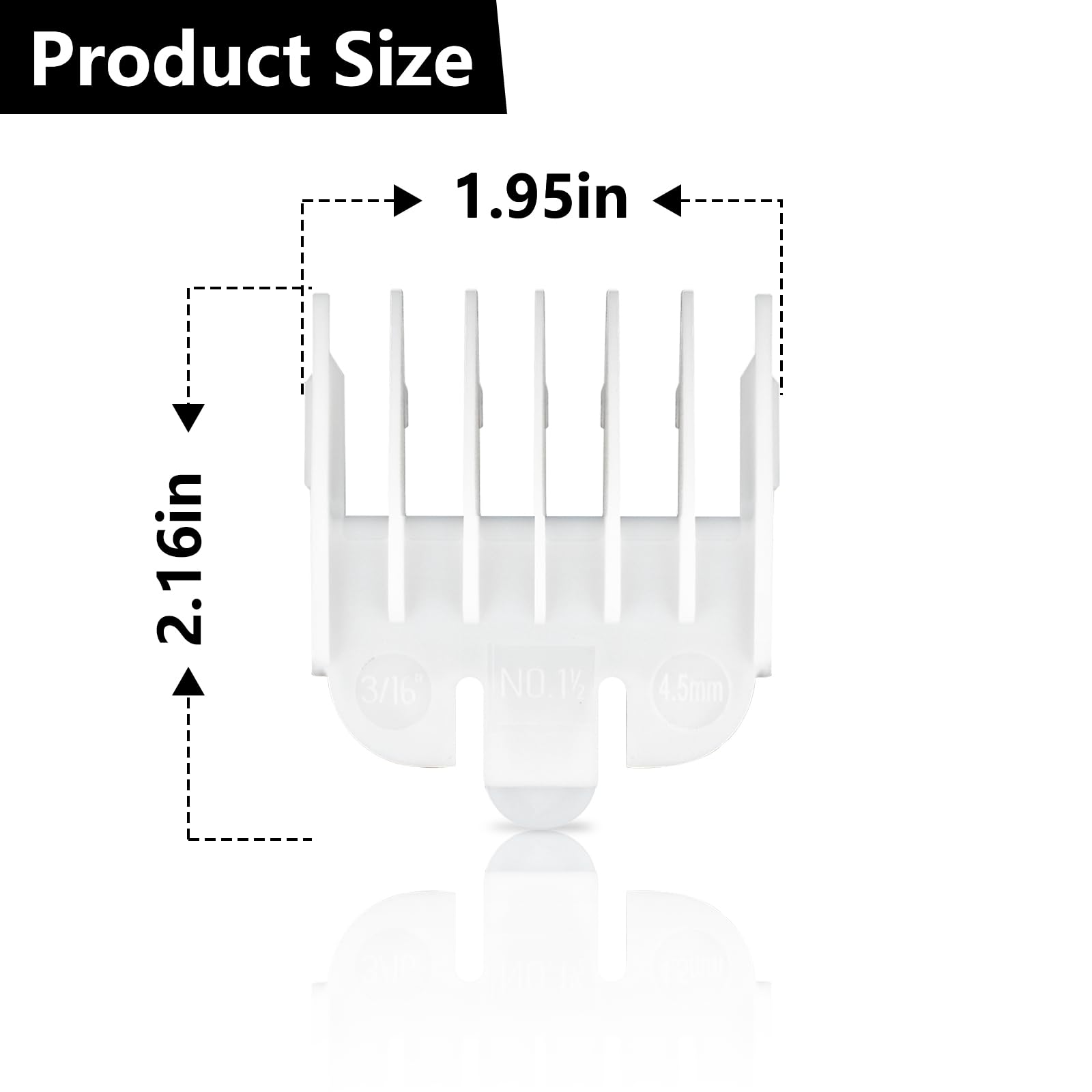 3/16'' Replacement for Wahl Attachment Clipper Guide Replacement Guard 4.5 mm #1.5#1-1/2 (2 pack)