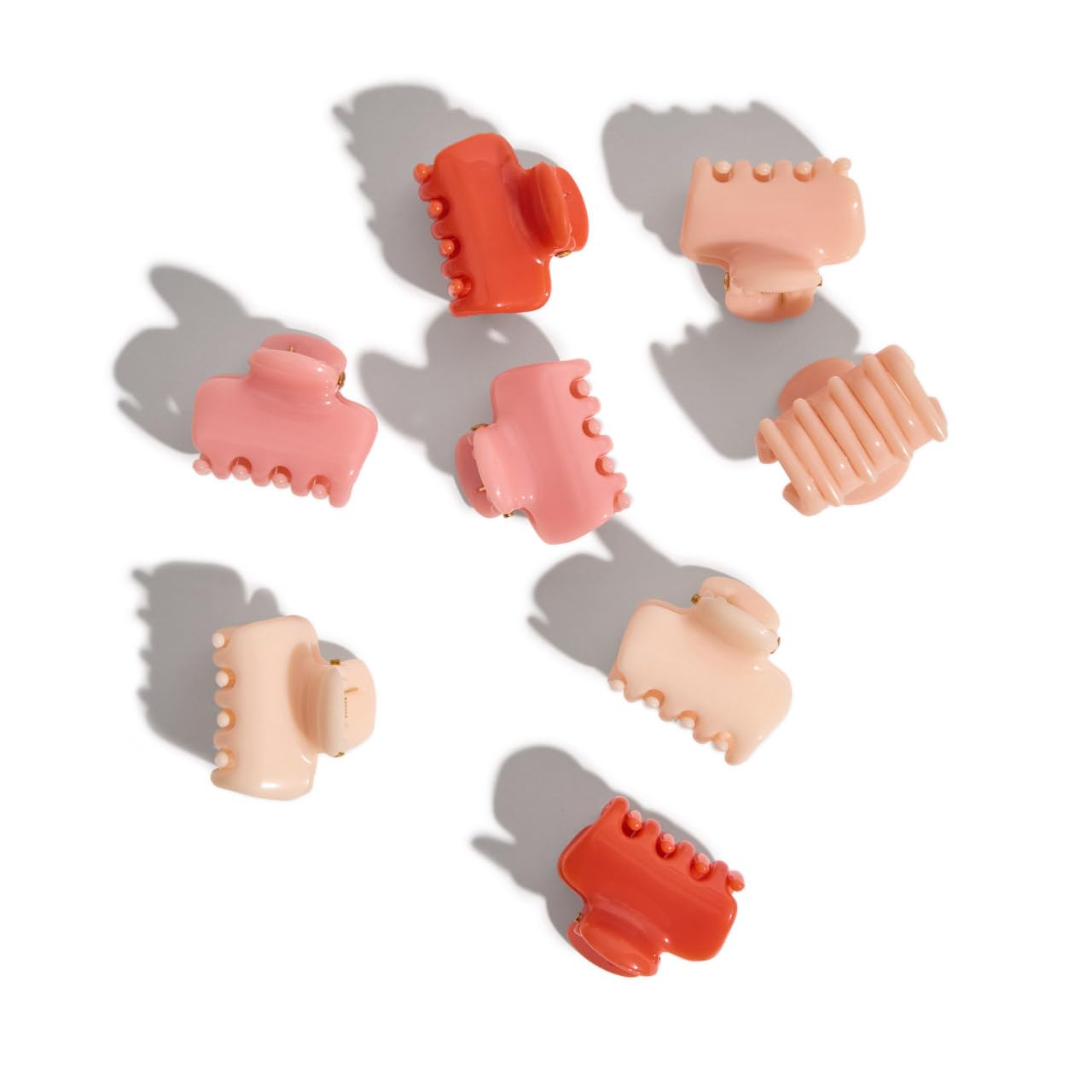 Kitsch Small Hair Clips for Women and Girls - Mini Claw Clips - Hair Accessories for Women - Daily Styling, Recycled, Cherry Blo
