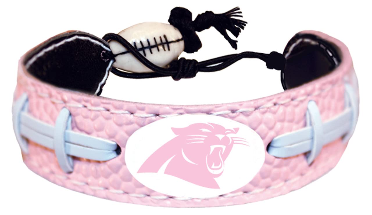 NFL Carolina Panthers Pink Football Bracelet