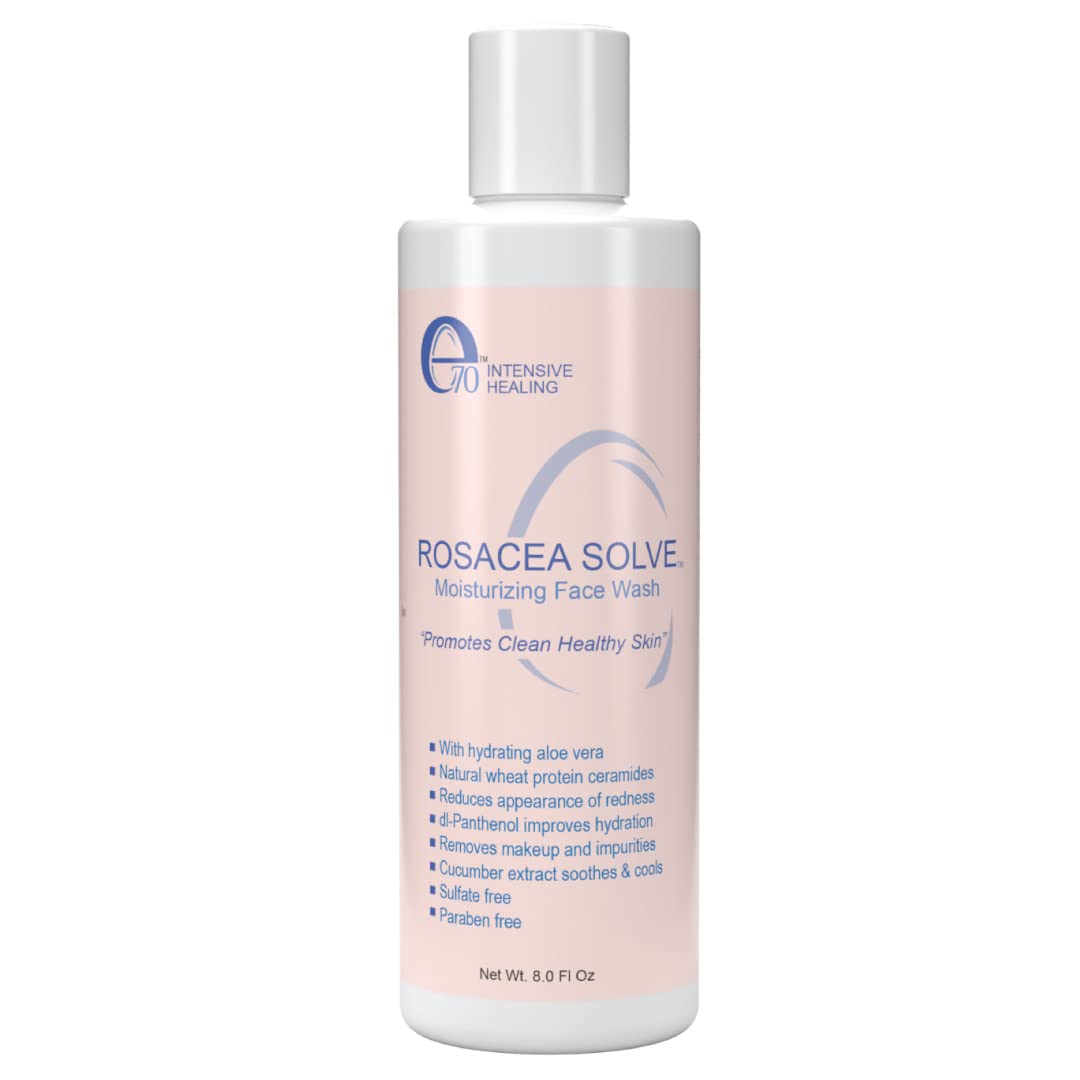 e70 Rosacea Solve Moisturizing Face Wash - Gentle Rosacea Cleanser for Dry & Itchy Skin - Sensitive Skin Care With Beneficial In
