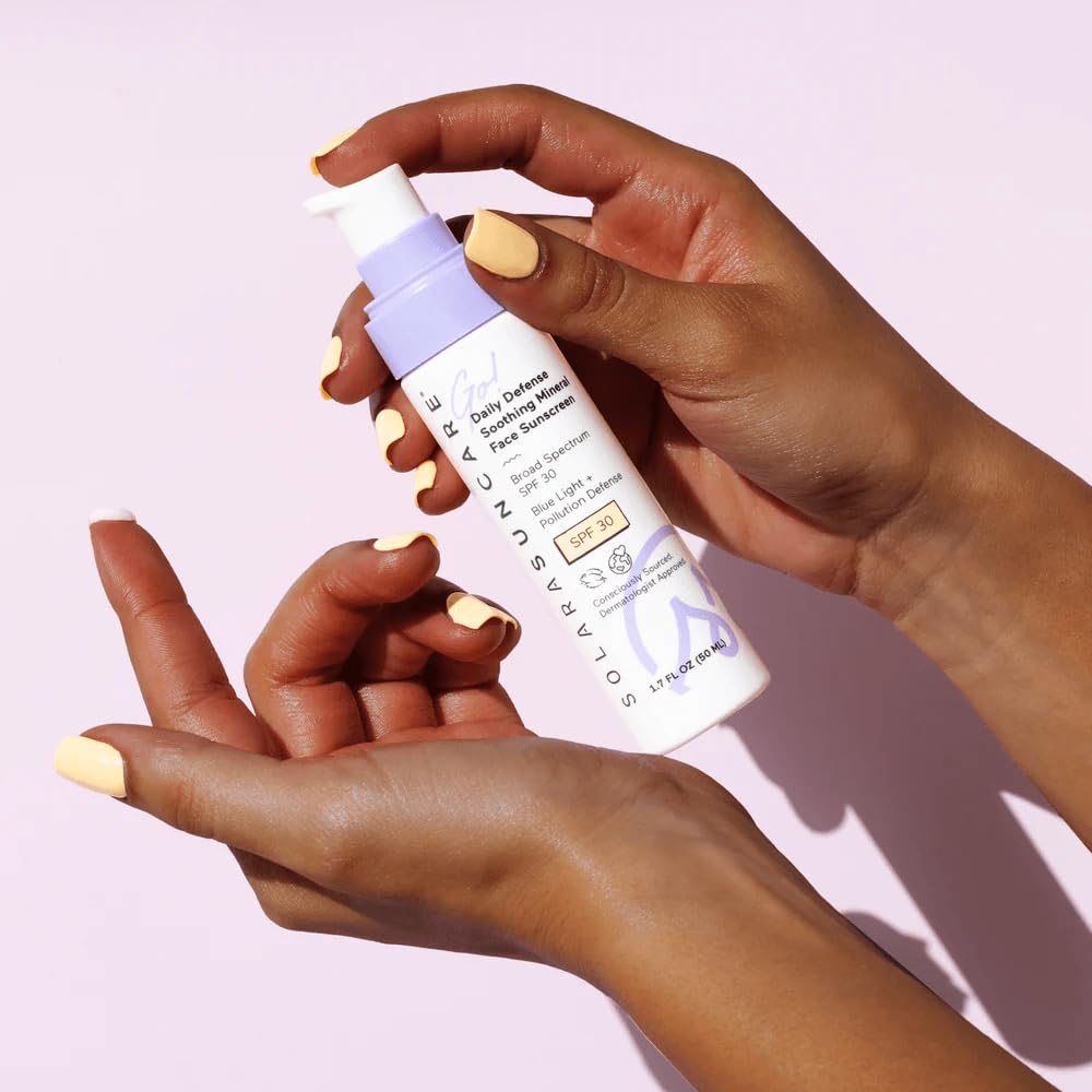 Solara Suncare - Go! Daily Defense Soothing Mineral Face Sunscreen, Spf 30 | Ewg Verified, Vegan, Cruelty Free, Reef Friendly |