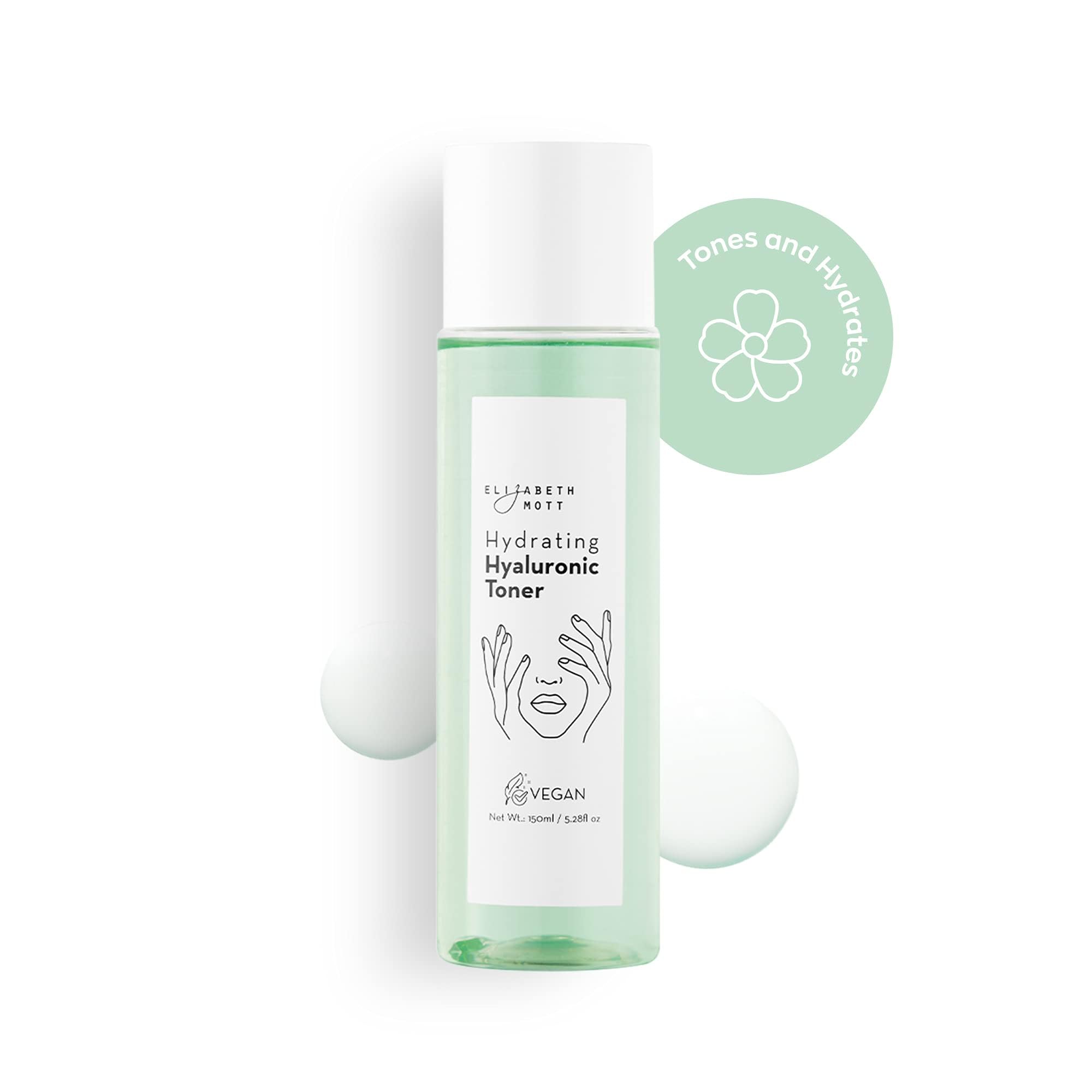 Elizabeth Mott Hyaluronic Acid Face Toner - Korean Skincare Glow Essence With Antoxyl-S - Hydrating For Dry Skin - Cruelty-Free