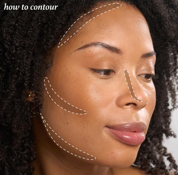 Julep Skip the Brush Cream to Powder Bronzer & Contour Stick - In Paradise Darker skin tones - Long Lasting Blendable and Builda