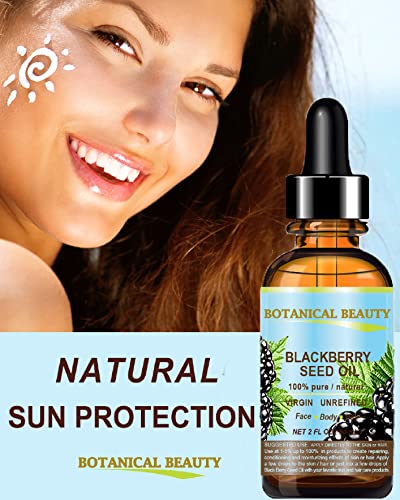 Botanical Beauty Blackberry Seed Oil 100% Pure Natural Virgin Unrefined. Cold Pressed Undiluted Carrier Oil. 0.5 Fl.Oz -15 Ml. F