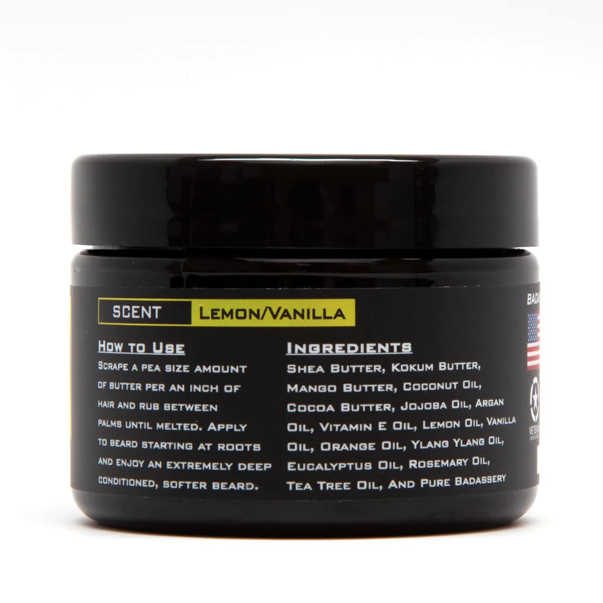 Badass Beard Care Beard Butter - Natural Ingredients for Soft, Healthy Beards - 3 oz - The Ladies Man