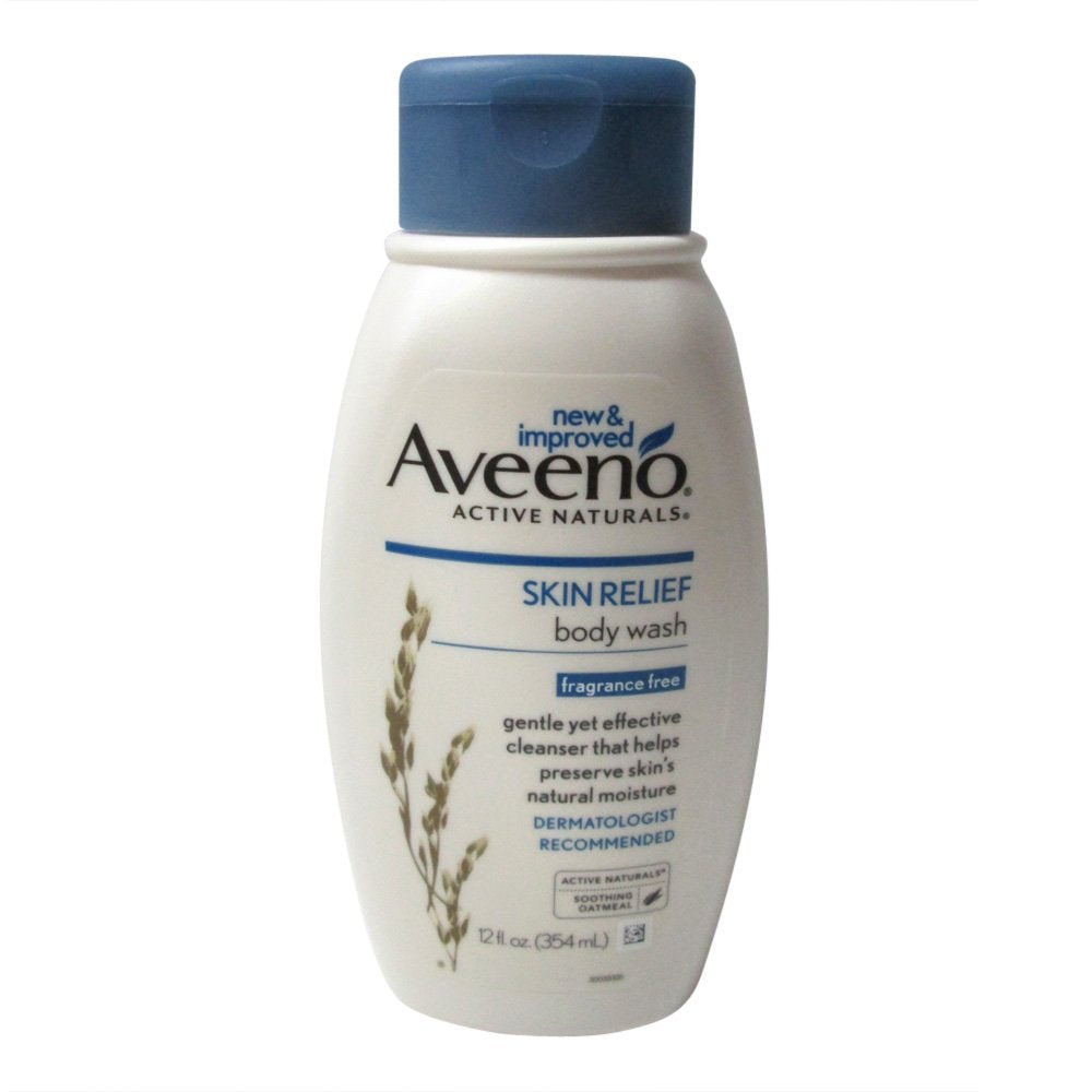 Aveeno Active Naturals Skin Relief Body Wash, Fragrance Free, 12 Ounce (Pack Of 3)