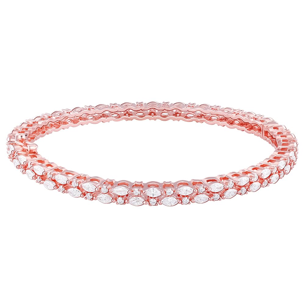 GIVA 925 silver Rose Gold Magic Of Imagination Bangle| Gifts for Women and Girls | With Certificate of Authenticity and 925 Stam