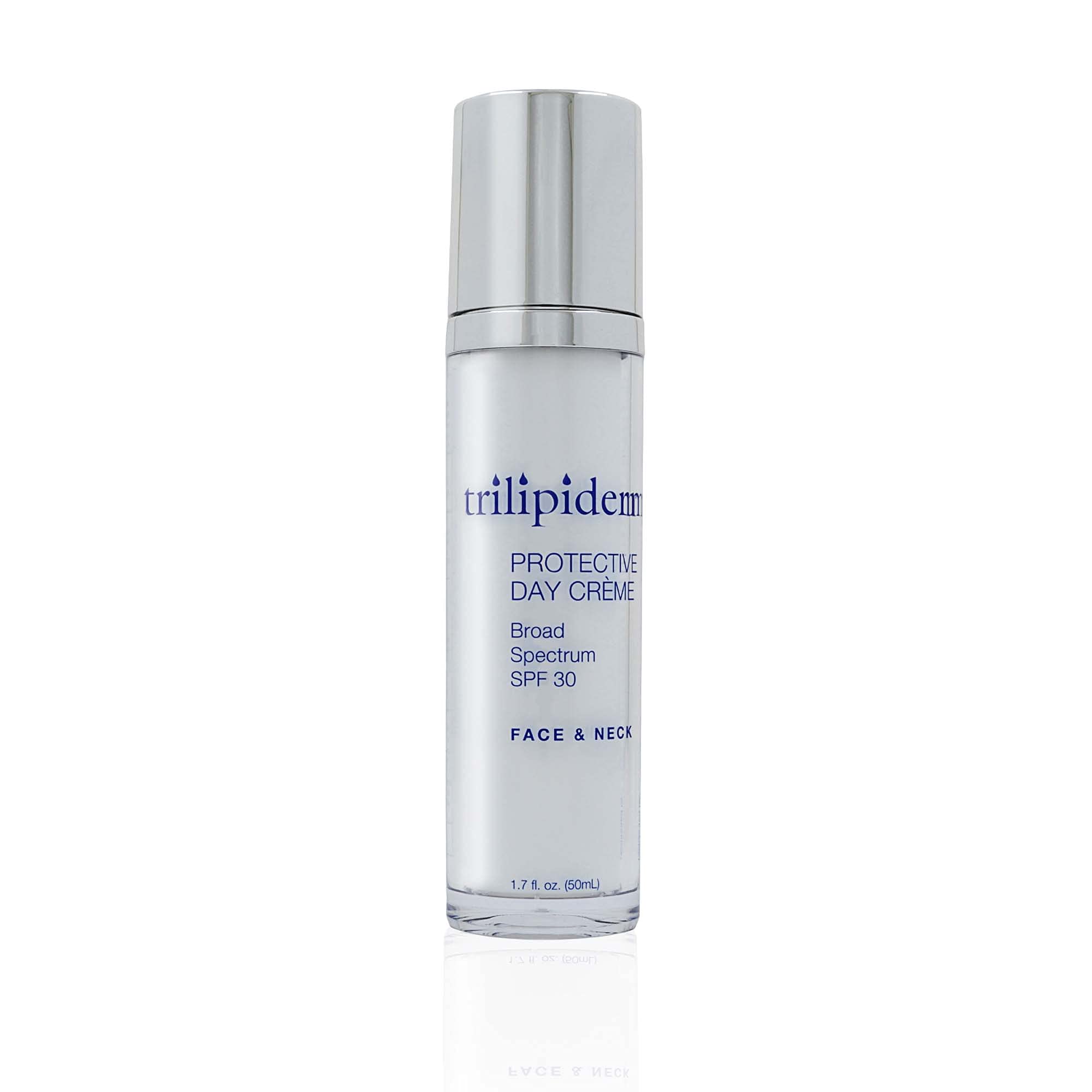 Trilipiderm Protective Day Crme, Broad Spectrum SPF 30 - Lightweight, Fast-Absorbing Moisturizing Sunscreen Protects while helps