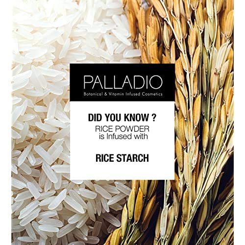 Palladio Rice Powder, Translucent, Loose Setting Powder, Absorbs Oil, Leaves Face Looking and Feeling Smooth, Helps Makeup Last