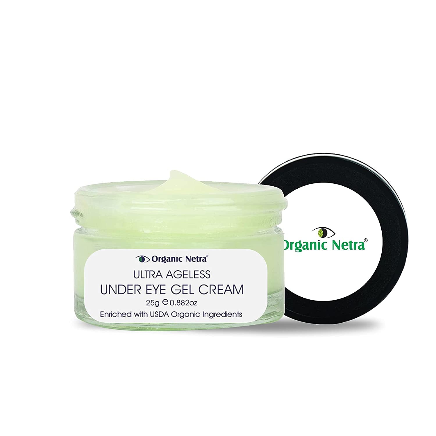 Organic Netra Ultra Ageless Under Eye Gel Cream | Enriched With Natural And Organic Ingredients With No Harmful Chemicals | Hydr