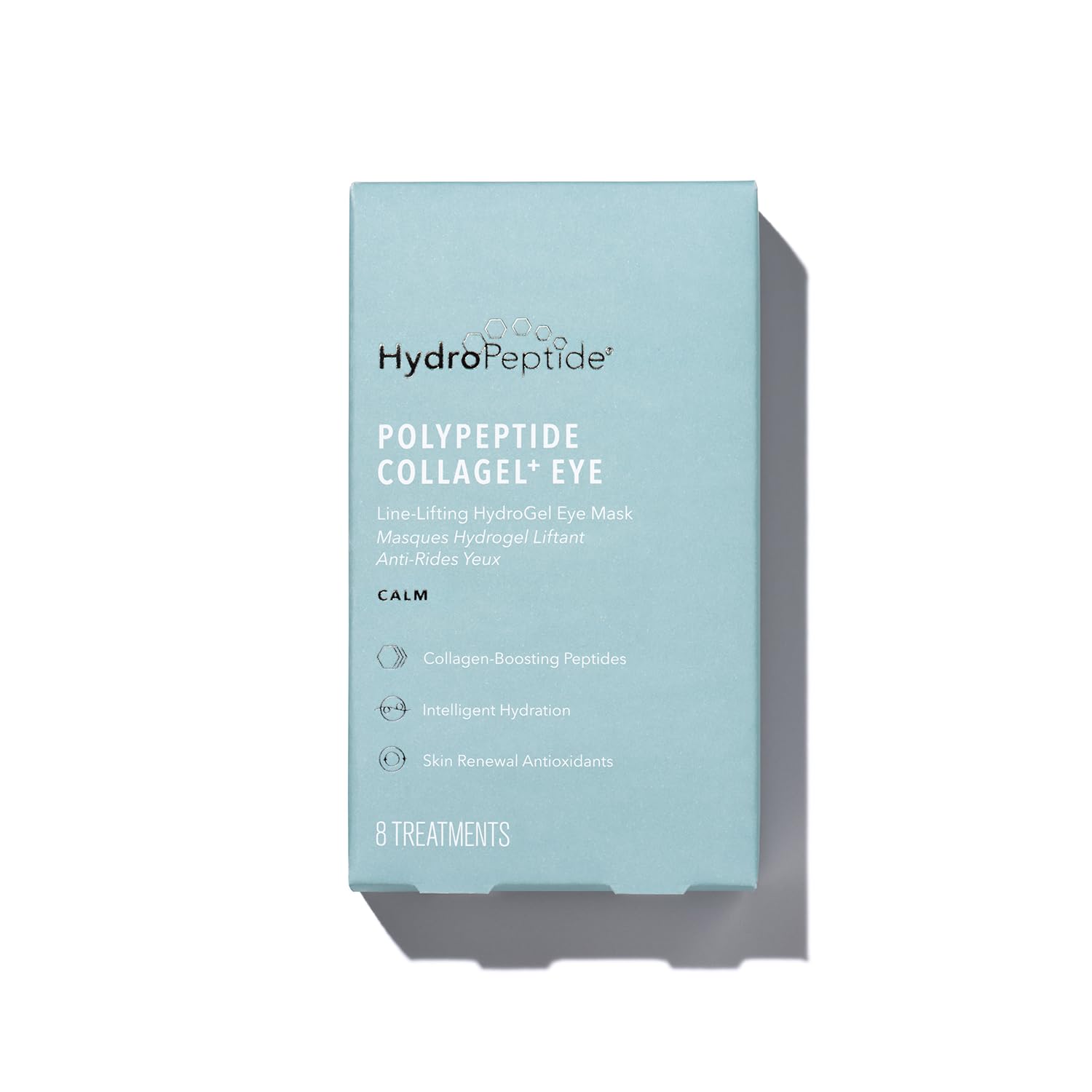 HydroPeptide PolyPeptide Collagel Eye Masks, Line-Lifting Hydrogel, Firmer Appearance and Hydration, 8 Treatments