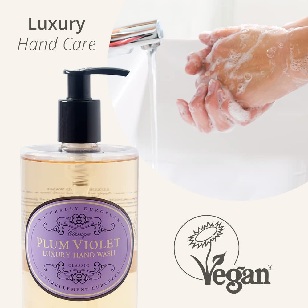 Somerset Toiletry Naturally European Plum Violet Luxury Hand Wash, Cleanse & Moisturise - 500Ml | Natural Soap Ideal For Sensiti