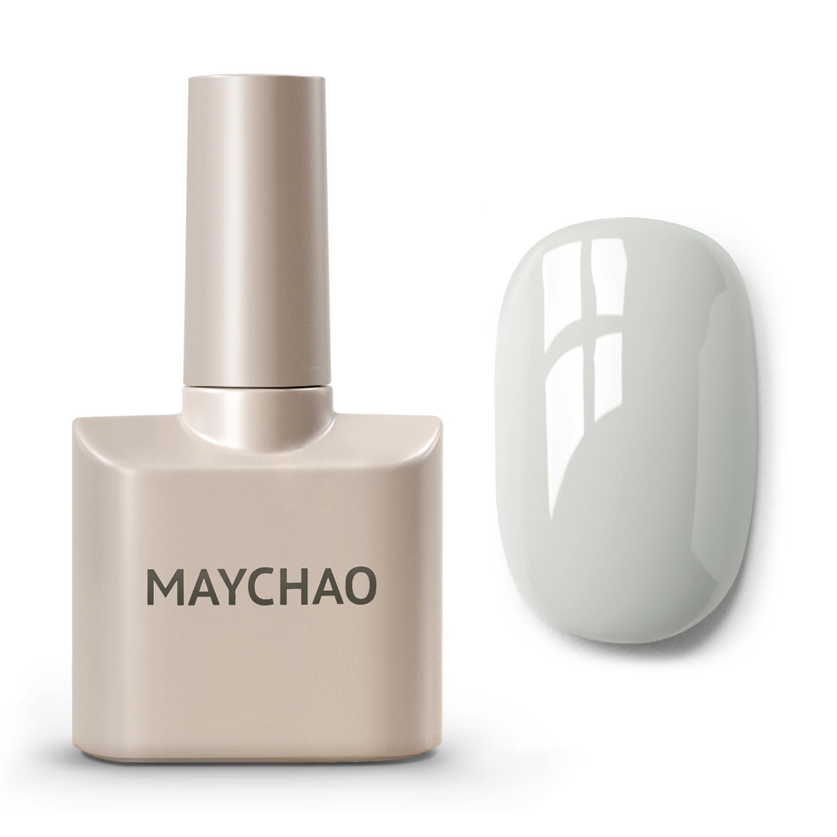 MAYCHAO 15ML Gel Nail Polish 1Pc Light Grey Gel Polish Soak Off UV LED Nail Polish Nail Art Starter Manicure Salon DIY at Home, 