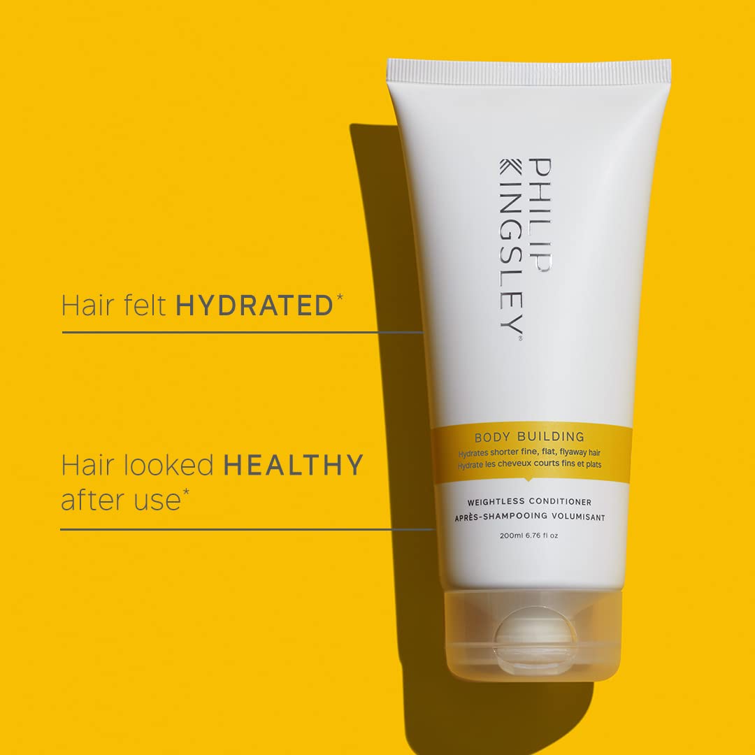 PHILIP KINGSLEY Body-Building Weightless Conditioner Volumizing for Fine Limp Flat Flyaway Short Hair Thickener Hydrates Adds Vo