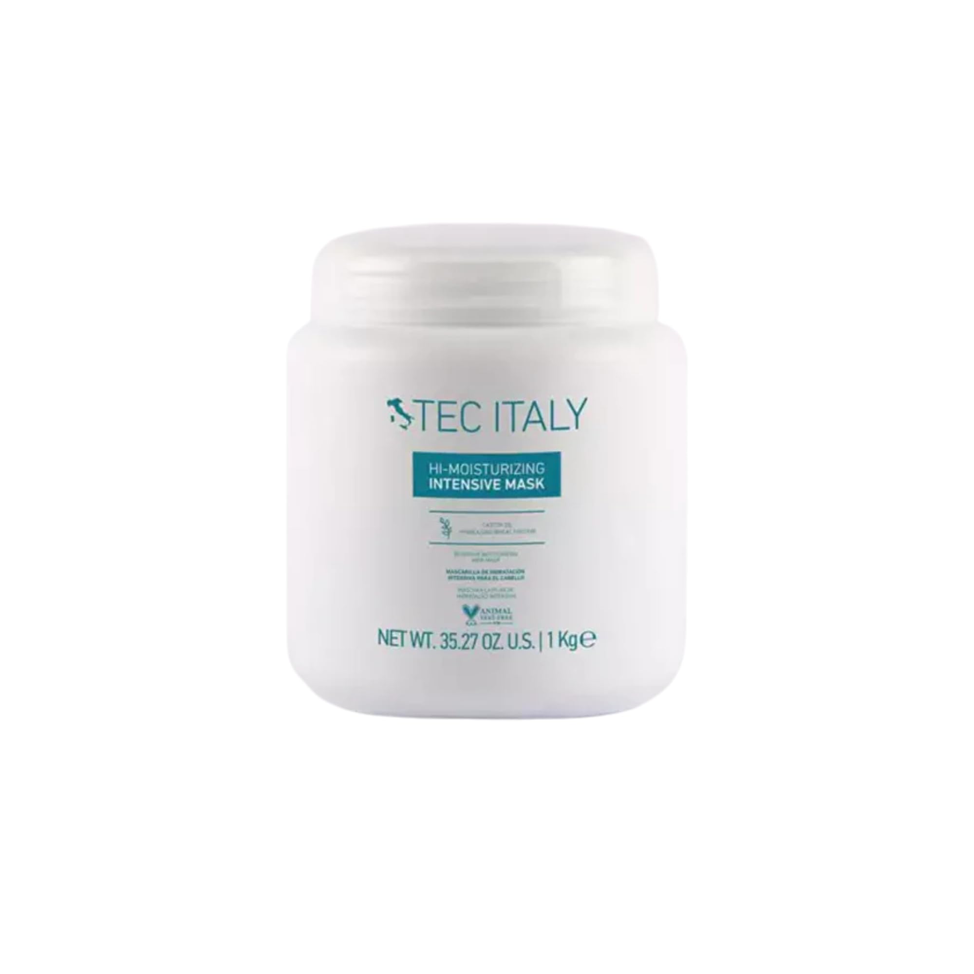 Tec Italy Hi-Moisturizing Intensive Mask for Dry & Over-Processed Hair, Deep Hydration Treatment Restores Softness Shine & Manag