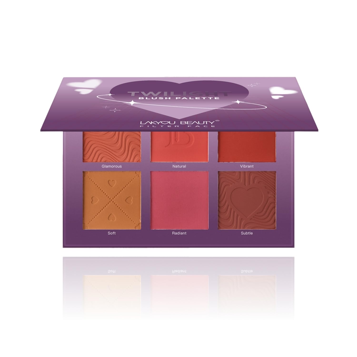 Lakyou Beauty Filter Face Twilight Blush Palette | MultiShade Blush Palette | Highly Pigmented Matte & Shimmer Shades | Blendab