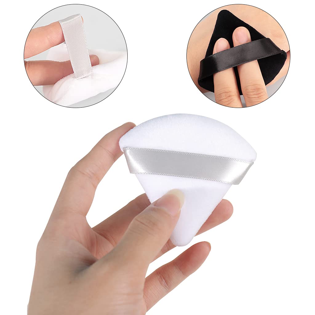 Jepeux 2 Pcs Large Powder Puff, 5 Inch Cotton Super Soft Powder Puff, Washable, Loose Powder Puff, Baby Powder, Body Puff Round