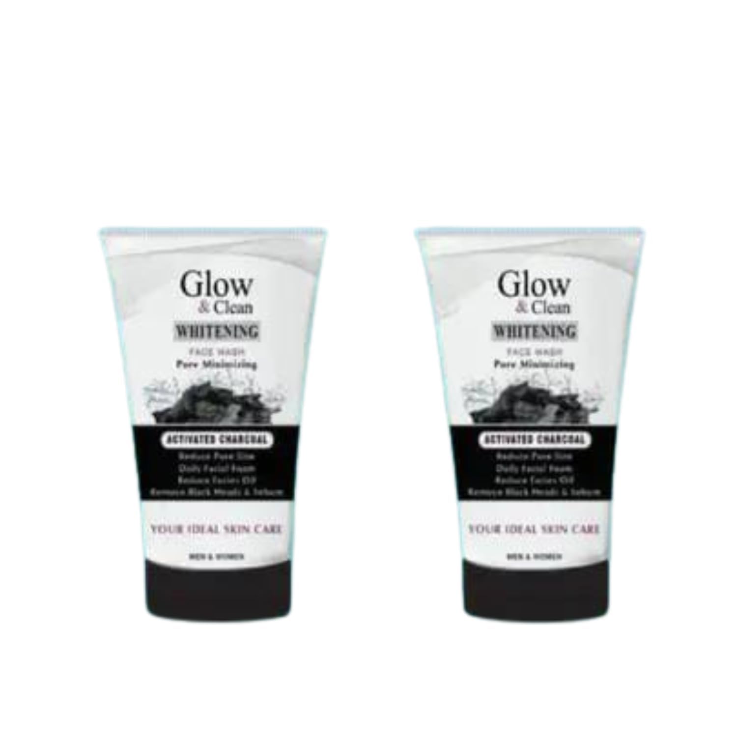 Aasakt Glowing Whitening Face Wash With Activated Charcoal  Pore Minimizing, Blackhead & Oil Control For Men & Women  (Pack Of