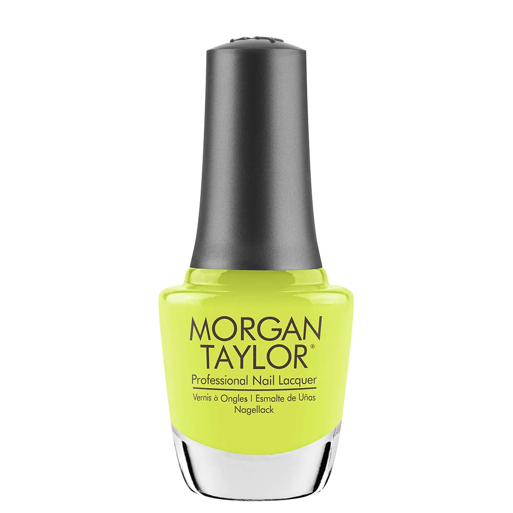 Morgan Taylor Nail Lacquer (Watt Yel-lookin at?) Neon Green Professional Lacquer, Vibrant, Chip-Resistant, Fast-Drying, Long-Las