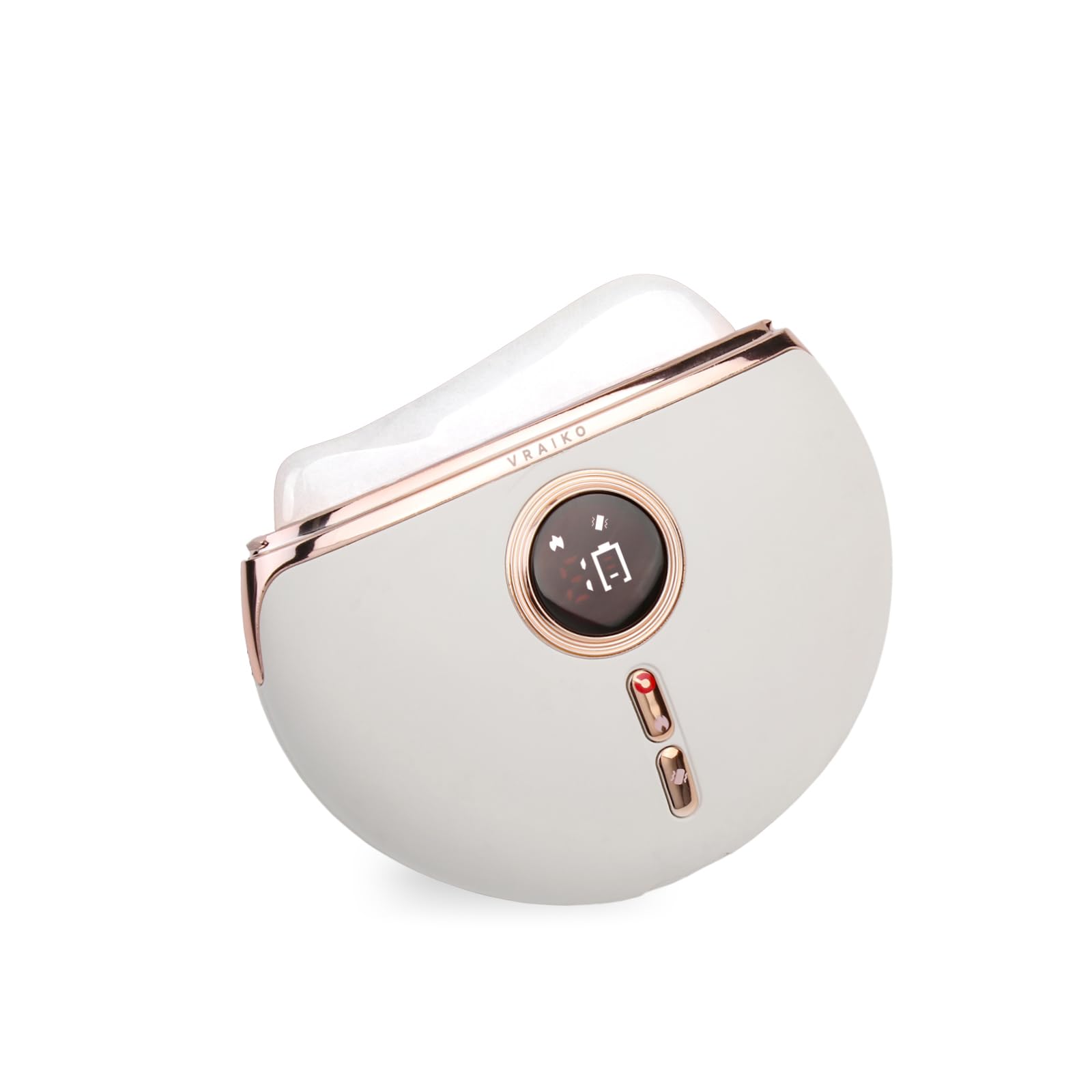 Vraiko Aurora Led Gua Sha Device, Jade Stone Gua Sha Facial Tool With Heat And Vibration, Face Massager For Anti-Aging Wrinkles
