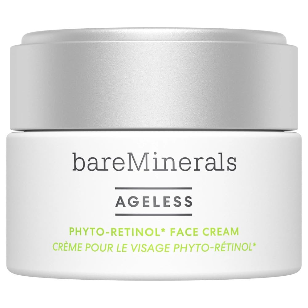 bareMinerals Ageless Phyto-Retinol Face Cream with Plant-Based Retinol Alternative + Hyaluronic Acid, Anti-Aging Moisturizer, Sk