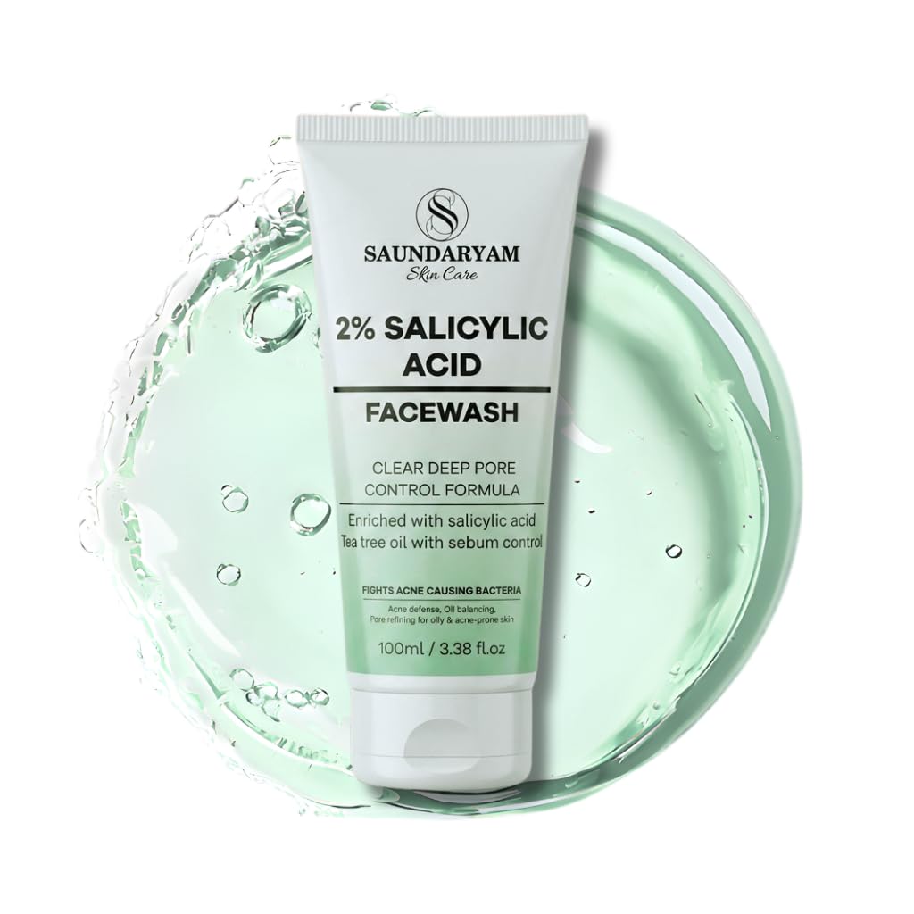 AntiAcne Salicylic Acid 2% Face Wash For Oily & AcneProne Skin | Deep Pore Cleansing, Oil Control & Blackhead Removal | Gentle