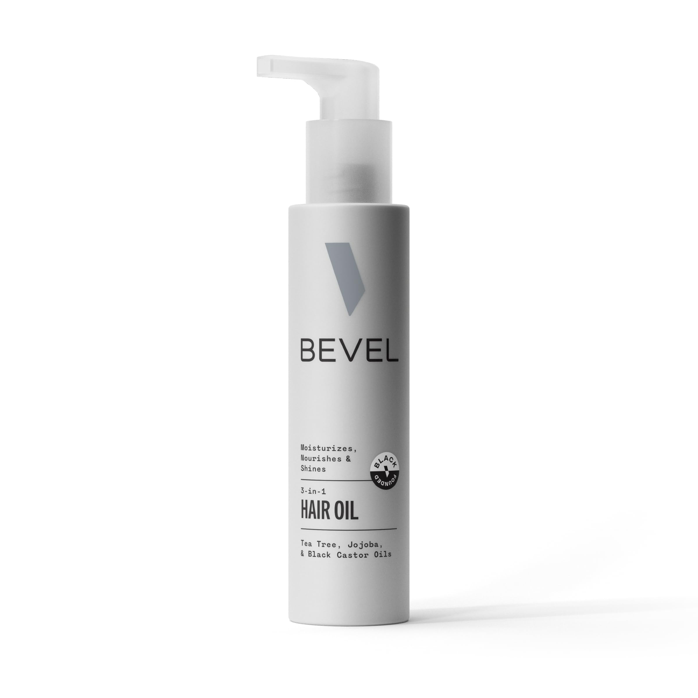 Bevel Essentials 3-in-1 Hair & Scalp Styling Oil for Curly Hair with Tea Tree Oil, Jojoba Oil, and Jamaican Black Castor Oil, 3.