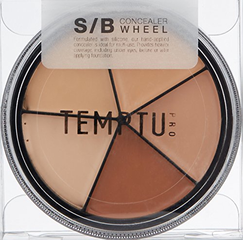 TEMPTU S/B Silicone-Based Concealer Wheel | 5 Natural Skin Tone Shades For Weightless Coverage Of Redness, Dark Spots & Discolor
