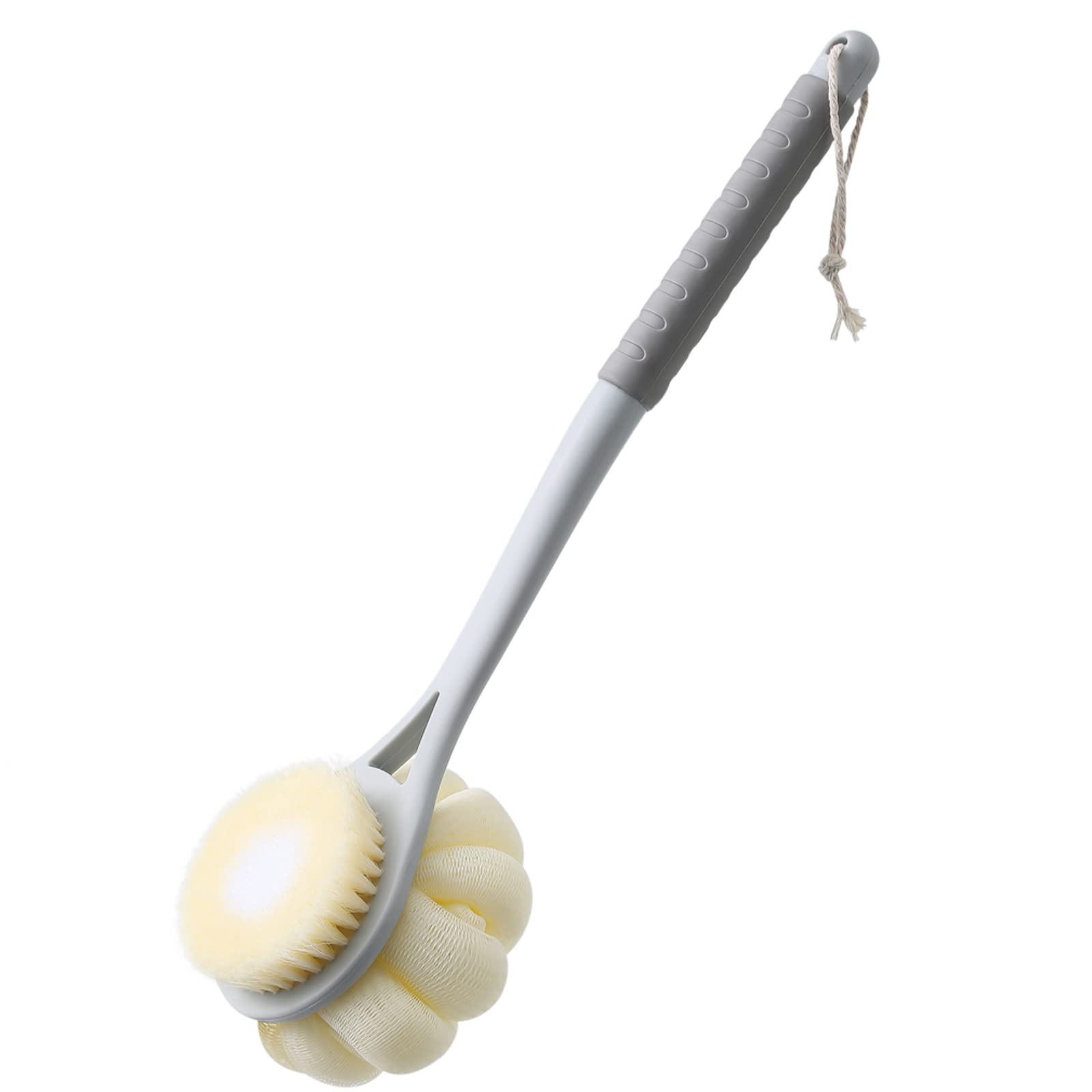 Shower Body Brush,Soft Bristles And Beautiful Pumpkin Loofah 14 Long Handle Back Scrubber Bath Mesh Sponge For Skin Exfoliating