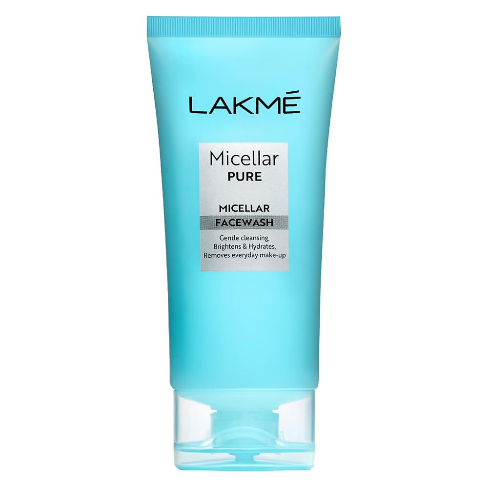 Lakme Micellar Pure Facewash For Deep Pore Cleanse | Face Cleanser For Dirt, Oil And Makeup Removal | Cleansing Face Wash 50G