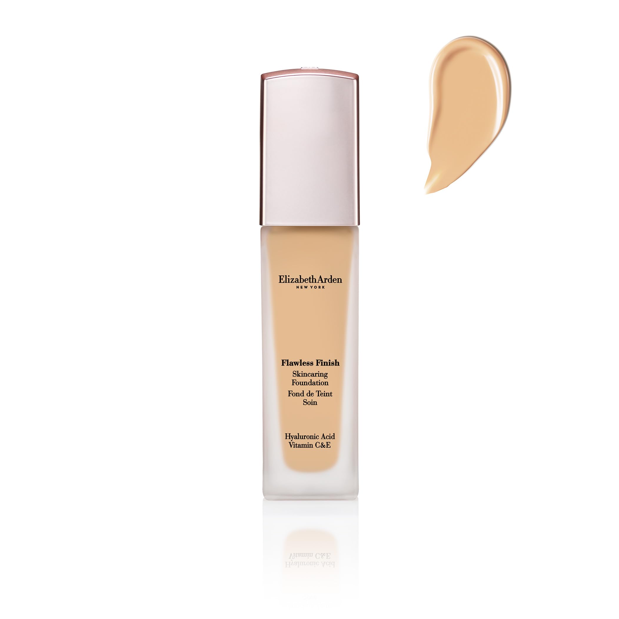 Elizabeth Arden Flawless Finish Skincaring Foundation with Hyaluronic Acid, Vitamin C & E, 240N (Light to medium skin with warm 