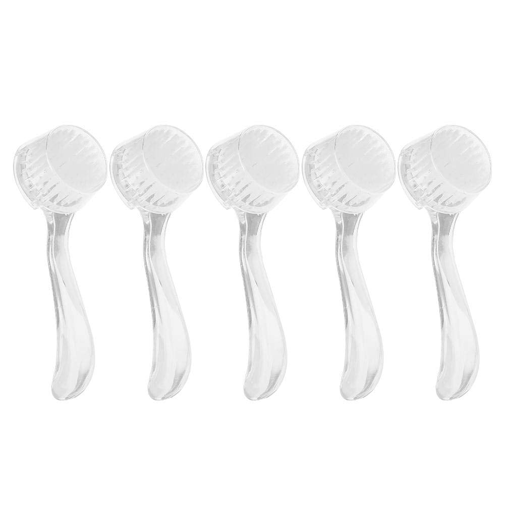 5Pcs Soft Nail Dust Cleaning Brush with Fine Handle Grip, Portable Nail Art Fingernail Scrub Cleaning Brushes, Manicure DIY Nail