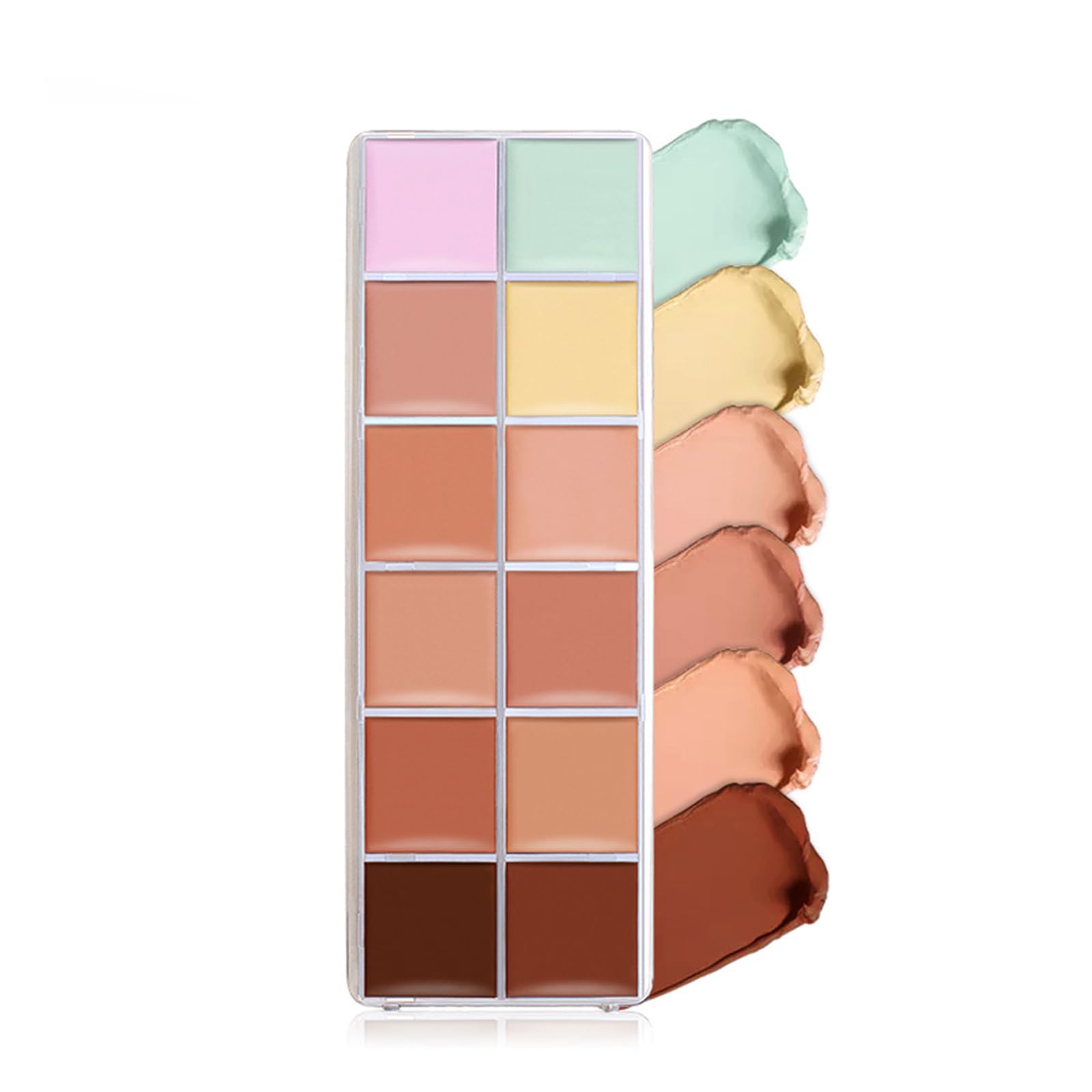 Veronni Cream Concealer Palette, 12 Colors Makeup Contour Face Contouring Cream Palette, Full Coverage Camouflage Base Foundatio