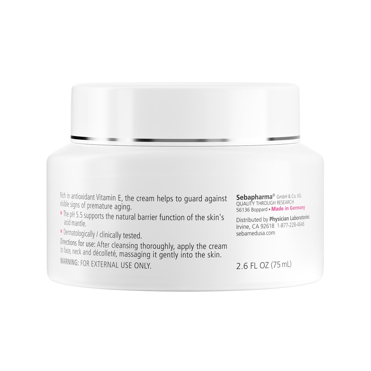 Sebamed Moisturizing Face Cream Dermatologist Recommended For Sensitive Skin With Vitamin E 2.6 Fluid Ounces (75 Milliliters) 2-