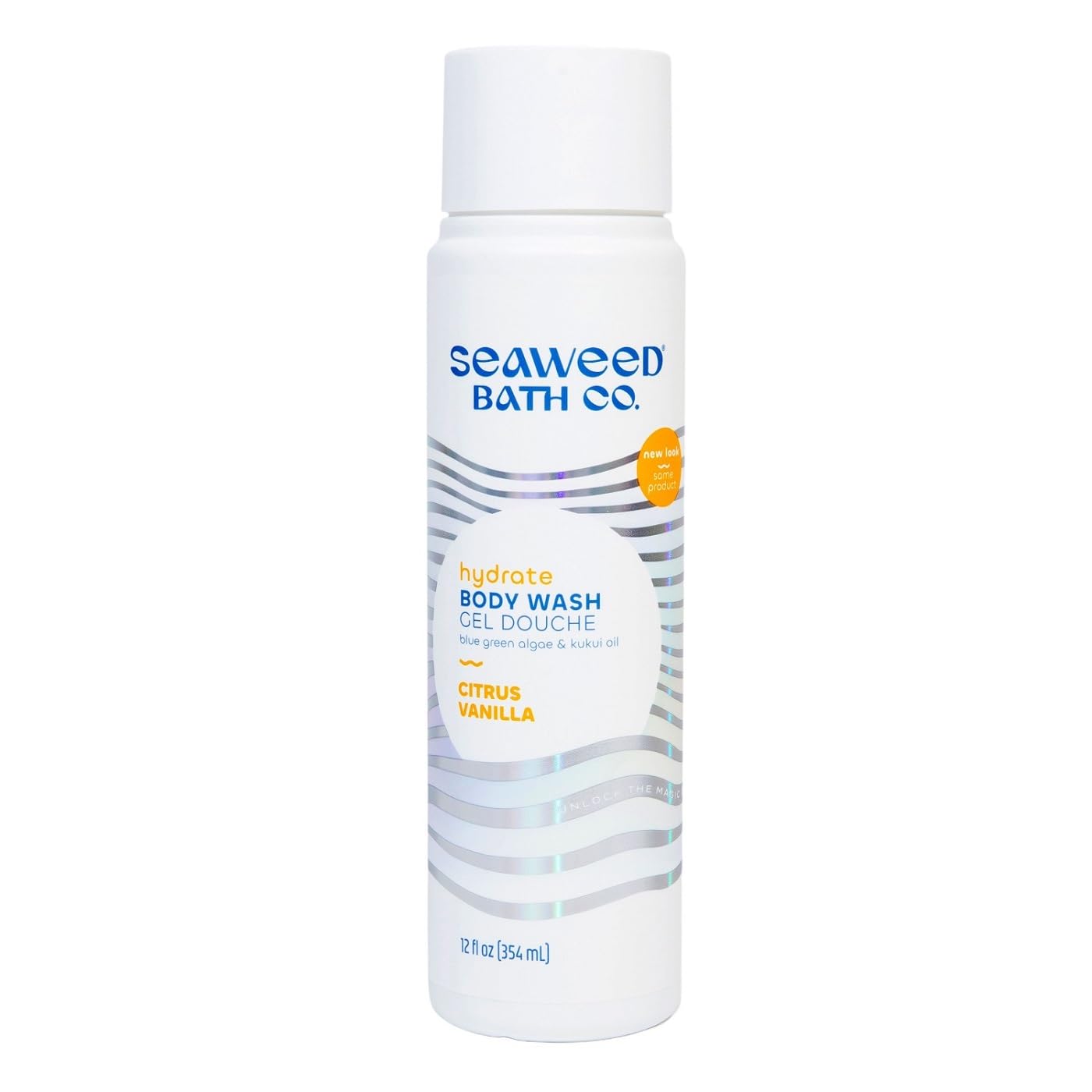 Seaweed Bath Co Hydrate Body Wash, Citrus Vanilla Scent, 12 Ounce, Natural Shower Gel For Men & Women, Vegan, Paraben Free, Sulf