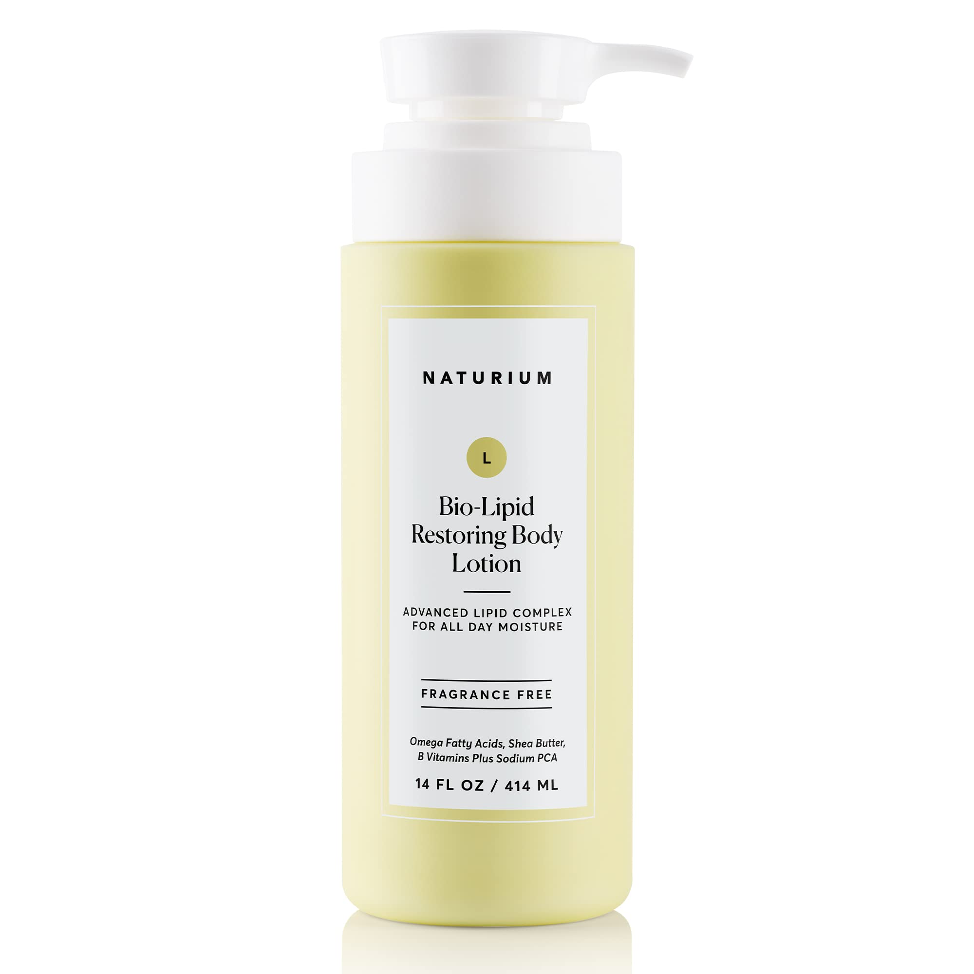 Naturium BioLipid Restoring Moisturizing Body Lotion with Shea Butter, Fragrance Free, 14 oz