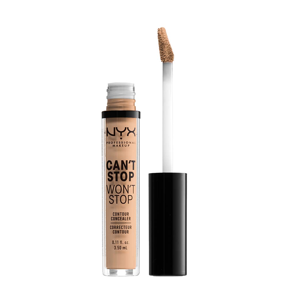 Nyx Professional Makeup Cant Stop Wont Stop Contour Concealer, 24H Full Coverage Matte Finish - Natural