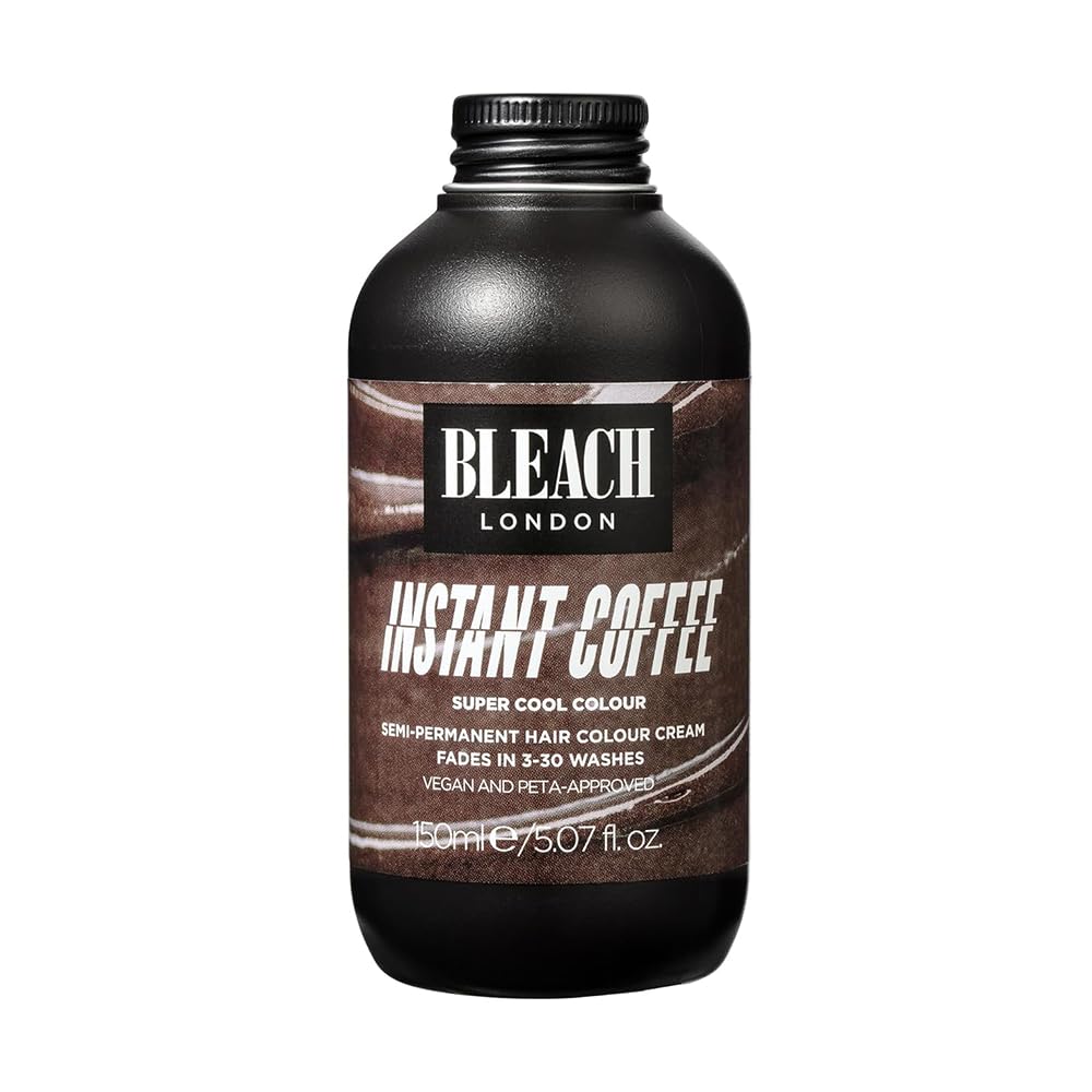 Bleach London Instant Coffee Colour - Light Soft Brown Hair Dye for Blonde Hair - Vegan & PETA-Approved Semi-Permanent Direct Dy