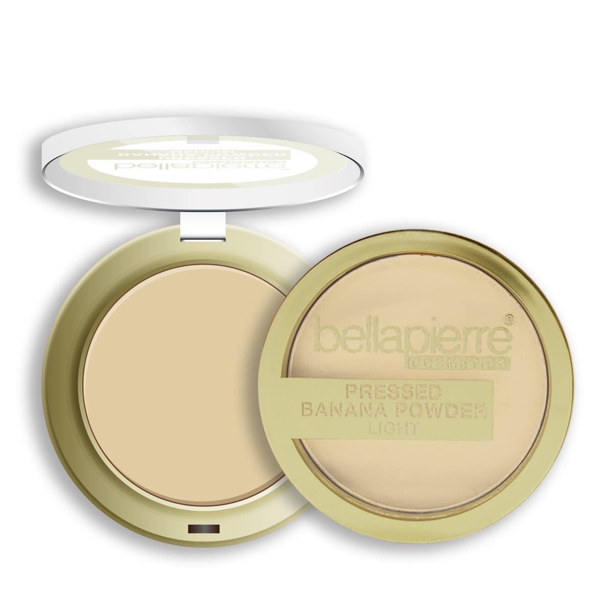 Bellapierre Pressed Banana Setting Powder | Lightweight Color Corrector | Eliminates Dark Under Eye Circles & Redness | Talc-Fre