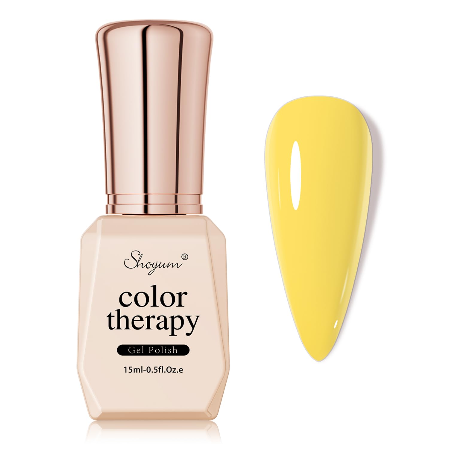 SHOYUM Pastel Gel Nail Polish, 15ml Canary Yellow Color Gel Polish Soak Off LED Nail Lamp Gel Polish Nail Art DIY Home Manicure 
