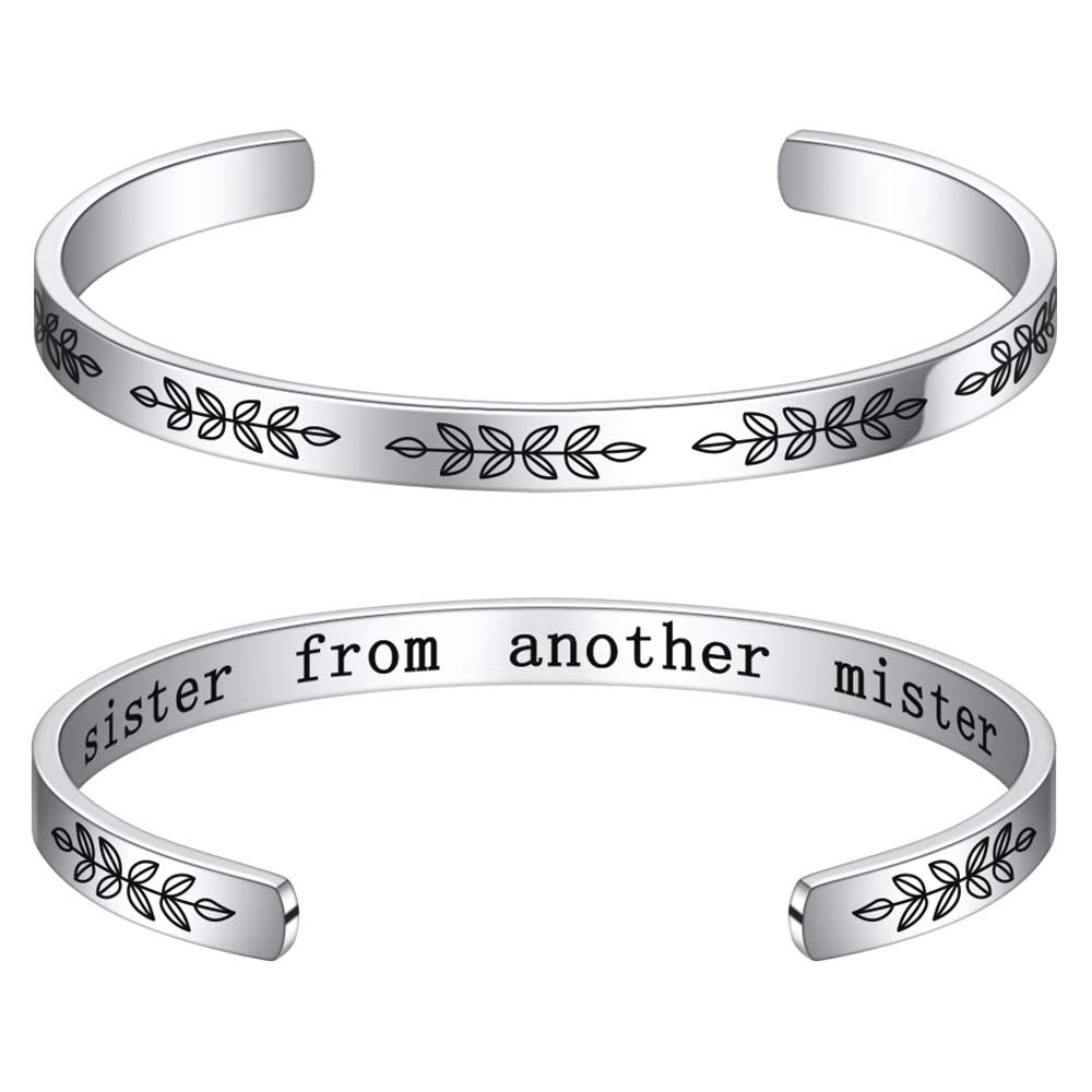 M MOOHAM Sister From Another Mister Bracelet - Birthday Christmas Gifts for Close Friend Sister in Law from Sister, Soul Sister 