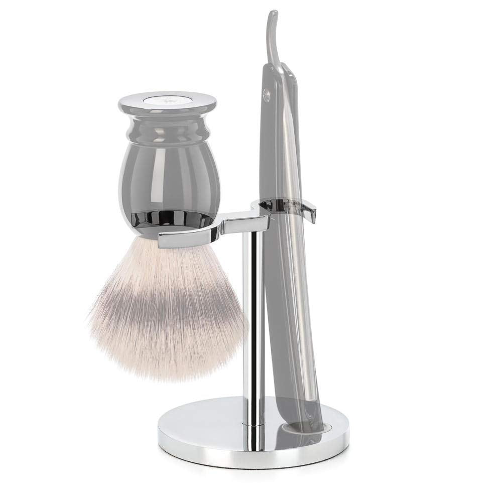 Mhle Universal Stand For Razors & Shaving Brushes | Shave Accessory | Chrome Modern Design