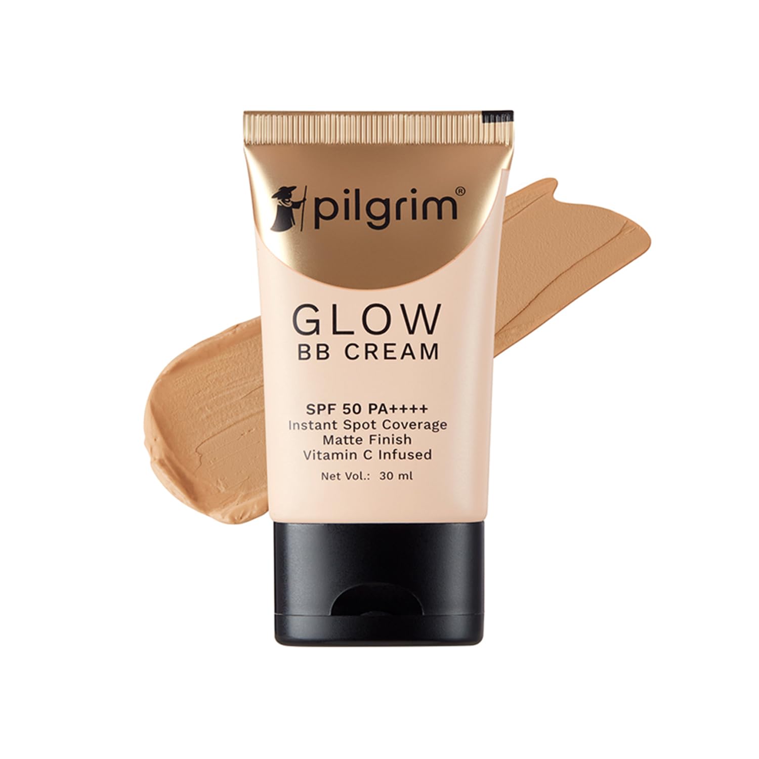 Pilgrim Honey Glow BB Cream with SPF 50 (PA++++) | Medium Buildable Coverage | Conceals Redness & Dark Circles | Gives Smooth Sa