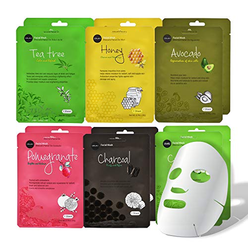 Celavi Essence Facial Face Mask Paper Sheet Korea Skin Care Moisturizing 4 Packs For Each 6 Flavors (New) K-Beauty Skincare 24 M