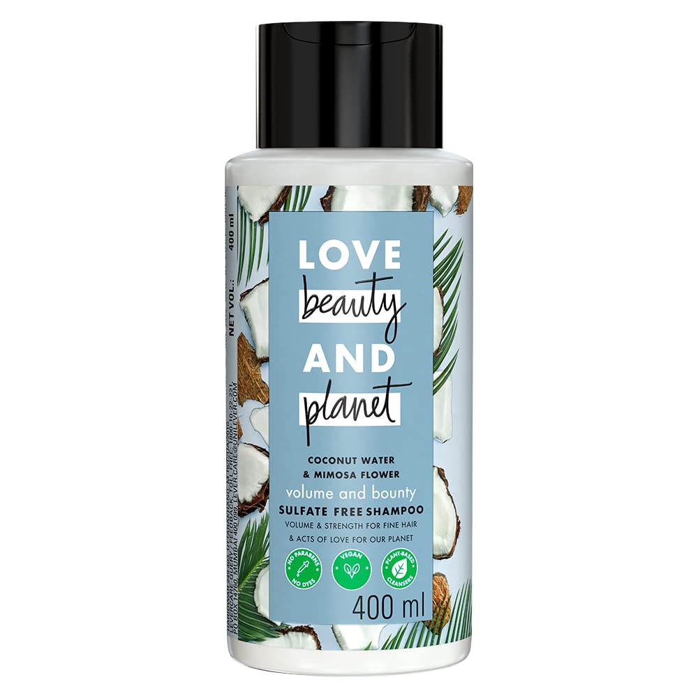 Love Beauty & Planet Coconut Water And Mimosa Flower Sulfate Free Volume And Bounty Shampoo|| No Parabens|| No Dyes|| 100% Organ