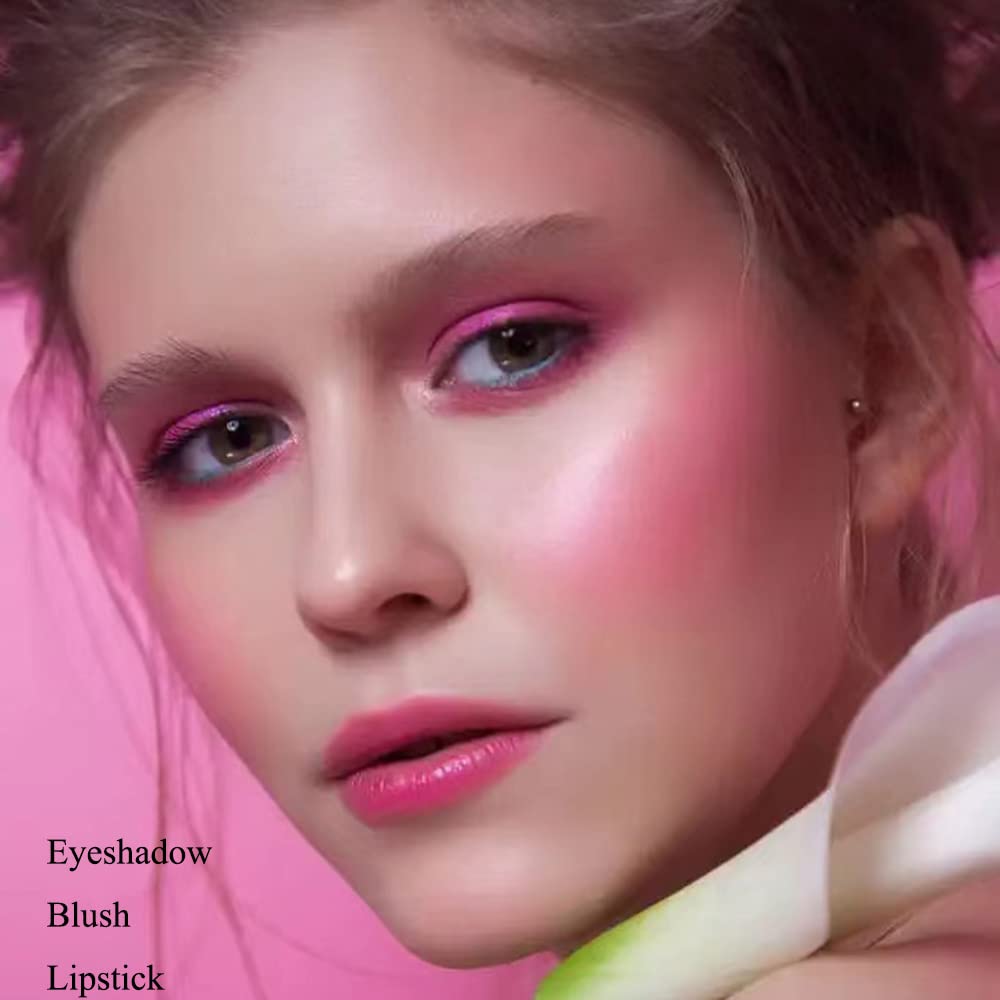 Yeweian Pink Red Eyeshadow Palette, 16 Colors Pink Glitter Matte Eyeshadow Blush Palette, Korean Eyeshadow Palette Makeup, Water