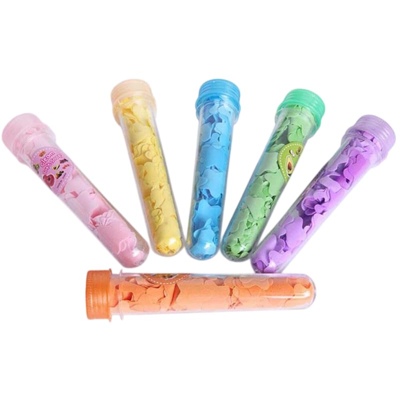 Krixa Disposable Paper Soap Mini Soap Bottle Travel Hand Wash Soap Sheets Portable Flower Paper Soap Tube Mixed Fragrance Hand W