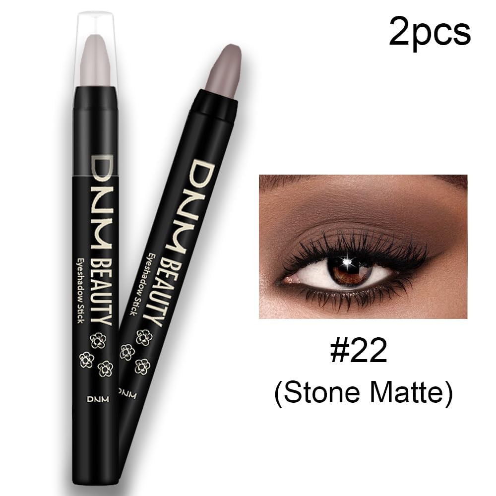 Evpct 2Pcs Cream Eyeshadow Sticks Set For Eyes Waterproof, Stone Matte Eye Shadow Stick Pencil Pen Bulk Sombras En Crema Para Oj