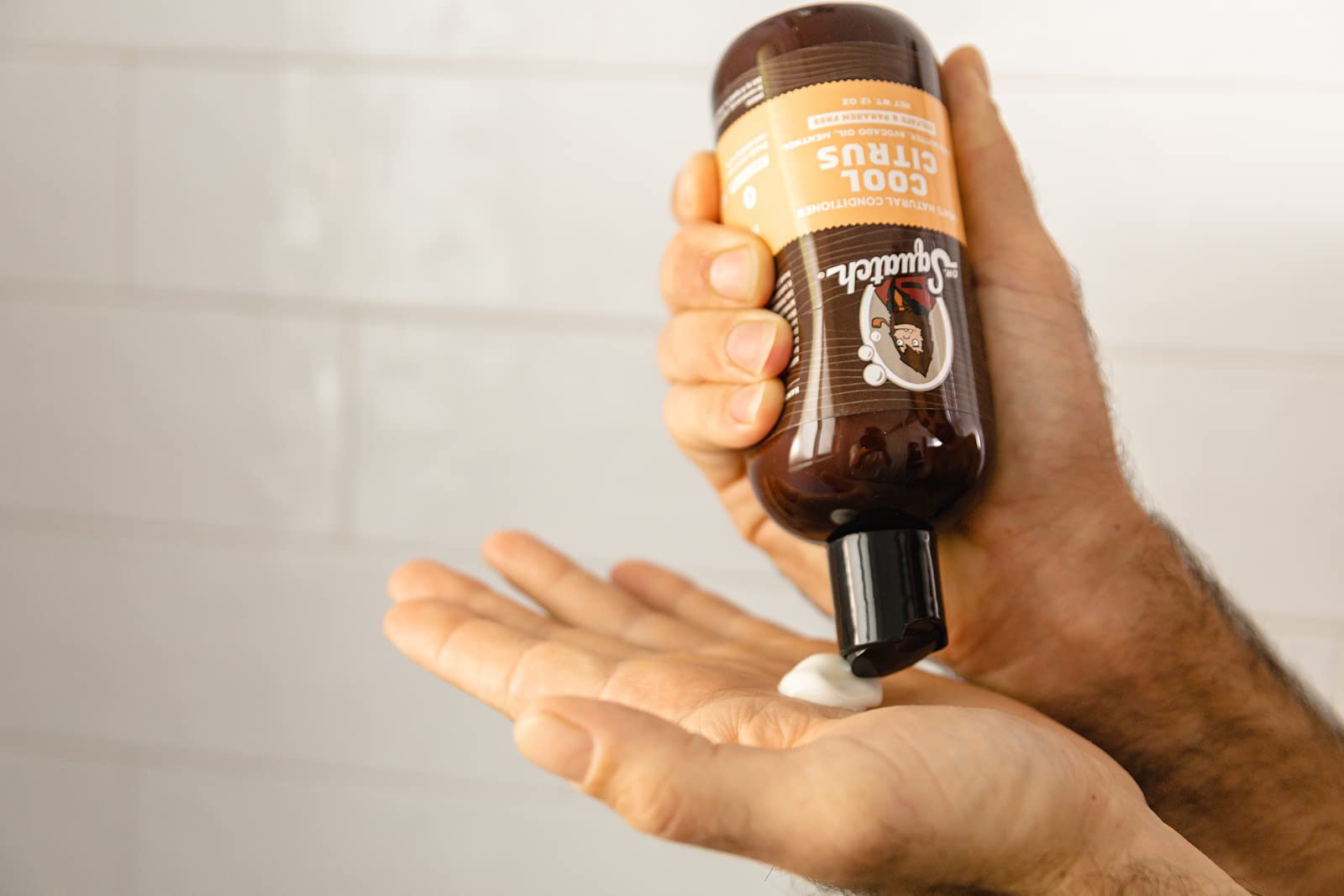 Dr. Squatch Cool Citrus Conditioner for Men - Daily Hair Conditioner - Stimulates, Hydrates, Soothes Scalp - Naturally Sourced w